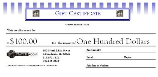 Statue.com Gift Certiificates Statuary Artwork Decorating Item